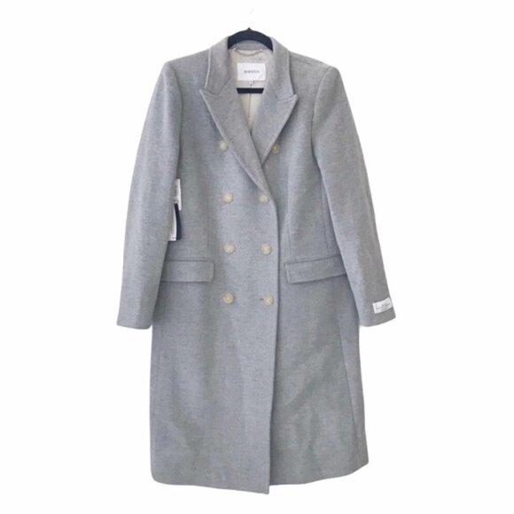 Aritzia Babaton Bromley Gray Wool Blend Coat NWT Medium - Picture 1 of 7
